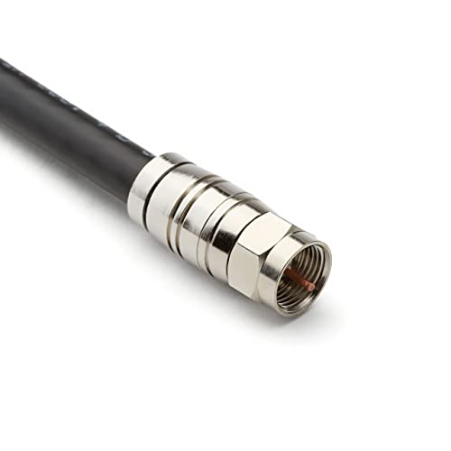 trueCABLE Universal Easy Fit RG6 & RG6Q Compression F-Connector for Dual Shield
