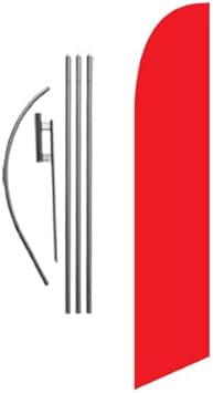 Solid Red 15ft Feather Banner Swooper Flag Kit Amazon Com