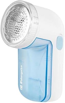 QP 6400 - Quitapelusas eléctrico, corona de 5 cm de diámetro, recipiente recoge pelusas, rejilla y cuchilla inox, diseño ergonómico, funciona a pilas