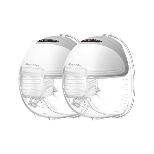 MomMed S21 Extractor de Leche Eléctrico Portátil – Sacaleches con Pantalla Inteligente, Diseño Antiderrames y Manos Libres, Doble Motor con 3 Modos y 12 Niveles – Incluye Protector de 24 mm y 6 Pares de Inserciones (17 mm, 19 mm, 21 mm)