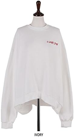 BBORAM Love You Fashion Sweatshirts/Made In Korea/Korean Fashion/3 Color (Ivory)