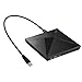 ZSMJ 8541609116 External CD DVD Drive USB 3.0 Portable CD DVD +/- RW Drive Recorder Slim Burner for Windows 10/8/7 Notebook Desktop MacBook Air, MacBook Pro, Mac OS (Black)