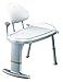 Moen DN7105 Home Care 33-Inch W x 18-Inch D Adjustable Height Non Slip Bath Safety Transfer Bench, Glacier White primary
