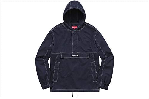 Amazon Supreme シュプリーム Contrast Stitch Twill Pullover Navy White 16 A W コットン ジャケット パーカー メンズ S トレーナー パーカー 通販
