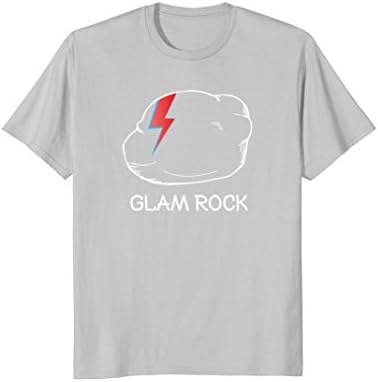 Mens Glam Rock T Shirt - Musical Genre Pun Lovers 2XL Silver