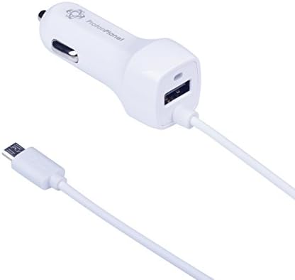 Galaxy S6 Car Charger,ProtonPlanet Dual Ultra Fast Coiled USB Car Charger for Samsung Galaxy S6/S5/S4/S3, Galaxy Tab, Note 4/3/2, Google Nexus 7