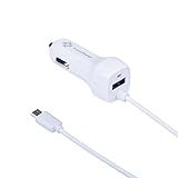 Galaxy S6 Car Charger,ProtonPlanet Dual Ultra Fast Coiled USB Car Charger for Samsung Galaxy S6/S5/S4/S3, Galaxy Tab, Note 4/3/2, Google Nexus 7