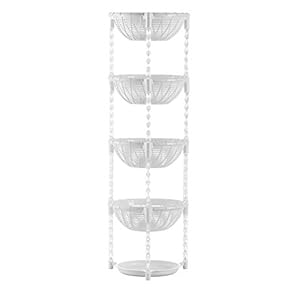Uncluttered Designs Stacking Basket Bins (4 Tier + Plate) — Display for Fruit, Potato, Onion & Produce — Crafts, Art…