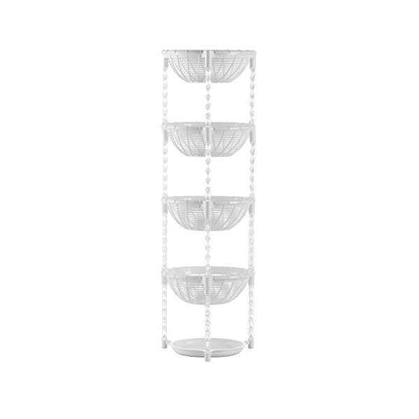 Uncluttered Designs Stacking Basket Bins (4 Tier + Plate) — Display for Fruit, Potato, Onion & Produce — Crafts, Art…