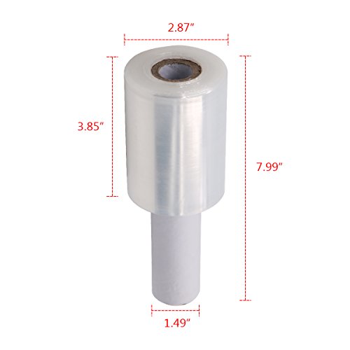 Industrial Strength Stretch Wrap Film with Handle for Pallet Wrap Moving Supplies Binding Wrap & Shrink Skid Wrap Film(4.3 inch x 492 feet)