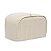 Toaster Cover, Messar Cotton Striped Bread Toaster Dust Cover Bake ware Protector for Four Slice Toaster Appliance and Dust Fingerprint Protection (cream-coloured)