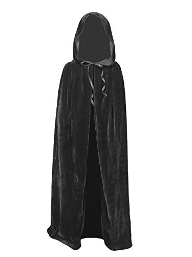 Kids Velvet Cape Cloak With Hood Unisex-Child Cosplay Halloween Christmas Costume