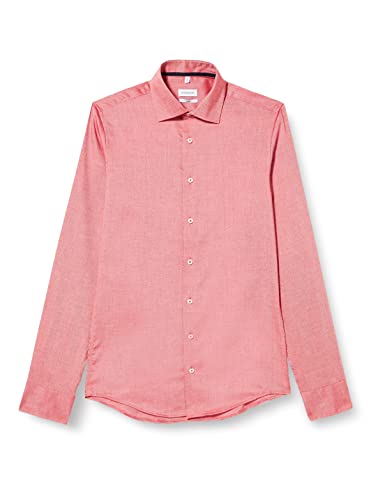 Seidensticker Chemise à Manches Longues Slim fit T-Shirt, Rouge, 38 Homme