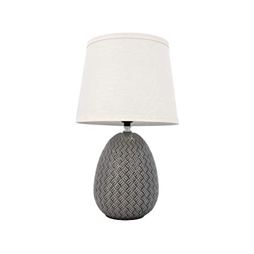 Dennis East International Herringbone Weave Table Lamp, Grey Pricepulse