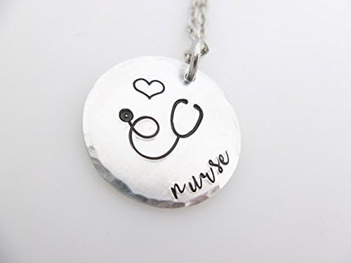Custom Nurse Necklace, Stethoscope, nursing student, RN, LPN, Midwife, Doula, pediadtric, school nurse, gift from patient, hospital dr