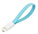 Costyle 6pcs/lot Colorful Magnet 0.7Ft Feet 8.5 Inch Portable Travel Flat Micro USB 2.0 Data Sync Charging Cable Cord For Samsung Galaxy Note 2, Galexy S4, Galaxy S3, Galaxy S2, Galaxy Nexus, HTC One X, One S, Sensation G14, ThunderBolt, Nokia N9 Lumia 920 900, Blackberry Z10, Sony Xperia Z; and More -Black White Hot Pink Blue Green Orange
