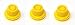 3 Pack Replacement Yellow SPOUT CAPS Top Hat Style fits # 900302 900092 Blitz Gas Can Spout Cap fits self Venting Gas can Aftermarket (SPOUTS NOT Included) primary