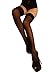 Sexy Sheer Thigh High Support Stockings - Shiny Compression Control Toe and Over the Knee Tight(1 Pair Black)