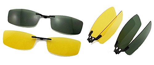 Agstum Mens Half Rimless Myopia Glasses Frame Magnetic Clip On Sunglasses (Black frame with 2pcs clip on, 53mm)