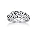 Sterling Silver Celtic Trinity Knot Heart Ring Size 8(Sizes 3,4,5,6,7,8,9,10,11,12,13,14,15,16)