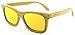 SKYMOOD Wood Polarized Sunglasses With Bamboo Case - Wayfarer Style For Men And Women
