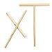 Monrocco 2Pcs Practial T Shape Crepe Maker Pancake Batter Wooden Spreader Stick Home Kitchen Tool DIY Restaurant Canteen Specially Supplies