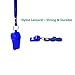 Golvery Coaches Referee Whistle with Lanyard, Blue Plastic Whistles for School Sports, Soccer, Football, Basketball and Lifeguard, Survival Emergency Dog Training (Blue-2pcs)
