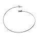 SENFAI Arrow Bangle Adjustable Wire Wrapped Bracelet Simple Style (Silver)