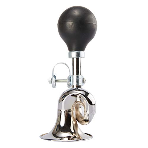 image for Juvale Bugle Horns for Bikes - 2-Pack Metal Bike Horns, Chrome Plated 