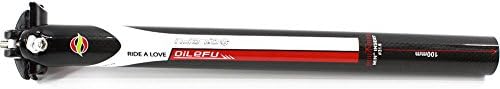 QILEFU Mountain Bicycle Alloy 3K Carbon Seatpost Road Carbon Fibre Bike Seatposts MTB 27.2/30.8/31.6x350mm (31.6x400mm)