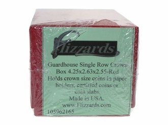 Red Guardhouse Single Row Slab or Crown Coin Box 4.5x2.63x2.55