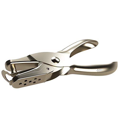 Pulison Hole Punch School Office Metal Single Hole Puncher Hand Held Paper Punch Scrapbooking Punches for Paper Crafts Tickets Punch Holes Hole Diameter 6mm - Thumbnail 3
