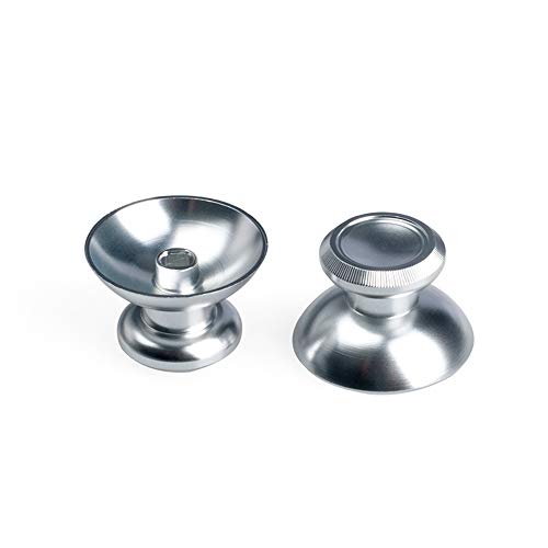 RGEEK 2PACK Aluminum Alloy Joystick Mushroom Cap Cover Analog Thumbstick for Xbox ONE Silver - Thumbnail 2