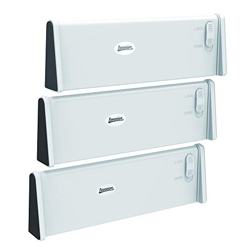 Favonian Drawer Dividers Clothes Divider Multifunction Dresser Organizer Spice Organizers Adjustable Expandable Rack for Kitchen Desk Cabinet Storage Wardrobe Clothing Arrange 3 Pcs Pack
