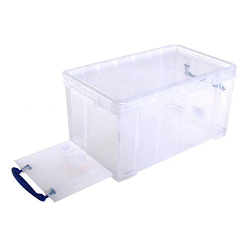 Really Useful 64L Open Fronted Box - Clear, H 71 Cm X W 44 Cm X D 31 Cm