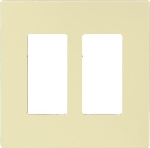 Cooper Wiring Devices PJS262A Decorator Screwless Wallplate, 2-Gang, Almond