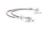 Rough Country - 89340S - Front Extended Stainless Steel Brake Lines for 4-6-inch Lifts for Chevrolet: 71-78 1/2-Ton Pickup 4WD, 71-78 1/2-Ton Suburban 4WD, 71-78 3/4-Ton Pickup 4WD, 71-78 3/4-Ton S...