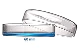 Microyn 60mm OD Glass Petri Dish with Lid, Tissue Culture Dish (Pack of 20)