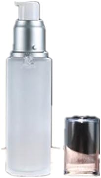 Youmei 2pcs 50ml Empty Make up Cosmetic Press Pump head Lotion Cream Frosted Glass Bottle Containers Press Glass Bottle Travel And Home