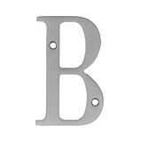 Bolton Hardware Letter 3 Inch Solid Brass Satin Nickel Finish House Letter Raised 3/16