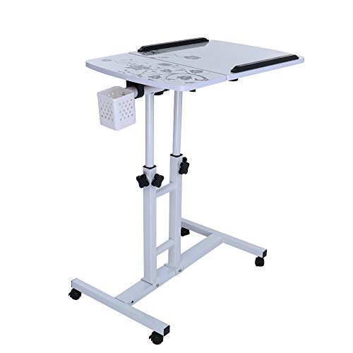 Buybuybuy Folding Laptop Table Stand for Bed, Portable Lap Desk Breakfast Tray for Sofa Couch Floor, Height Adjustable Tablet Reading Drawing Table, Standing Desk Computer Riser, Outdoor Camping Table - Thumbnail 2