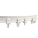 Baimeixun Curtain Tracks White Curtain Rail/Tracks for Windows Top Side Mounting Ceilling Installation (4 Meters)