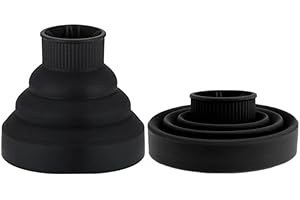 Lymizhuo Collapsible Hair Diffuser Attachment - Portable Silicone Diffuser for Curly Hair, Fits 1.57-1.99" Nozzle Dryers, Tra