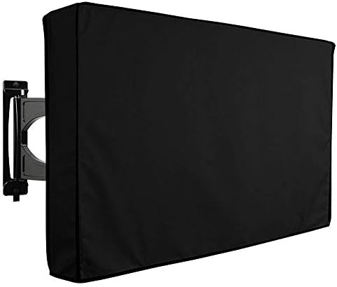 Shuda Outdoor TV Cover,Weatherproof Universal Protector for 55" - 58" LCD, LED, Plasma Television Sets - Compatible with Standard Mounts and Stands. Built In Remote Controller Storage Pocket -Black