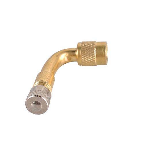 90 Degree Bend Tire Valve Extension Adapter, AutoEC Brass Air Tyre
