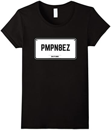 Womens Pimping Aint Easy T Shirt 24/7/365 License Plate Hustler Medium Black