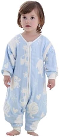 Baby Sleeping Bag with Feet and Removable Sleeves 2.0 Tog Blue Animal (18-24 Months)