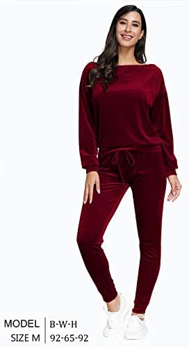 Selowin Women Off One Shoulder 2 Piece Casual Jogger Sweatsuit Velvet Tracksuit Sets 3 Selowin Women Off One Shoulder 2 Piece Casual Jogger Sweatsuit Velvet Tracksuit Sets