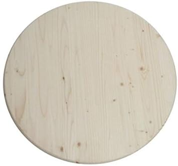 Runde Holz Tischplatte 60 cm x 28 mm, aus Deutschem Fichtenholz, 4 Sterne Kwalität