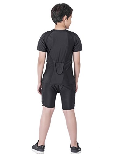 image for TUOY Youth Boys Padded Compression Shirts Shorts Rib Chest Protector P